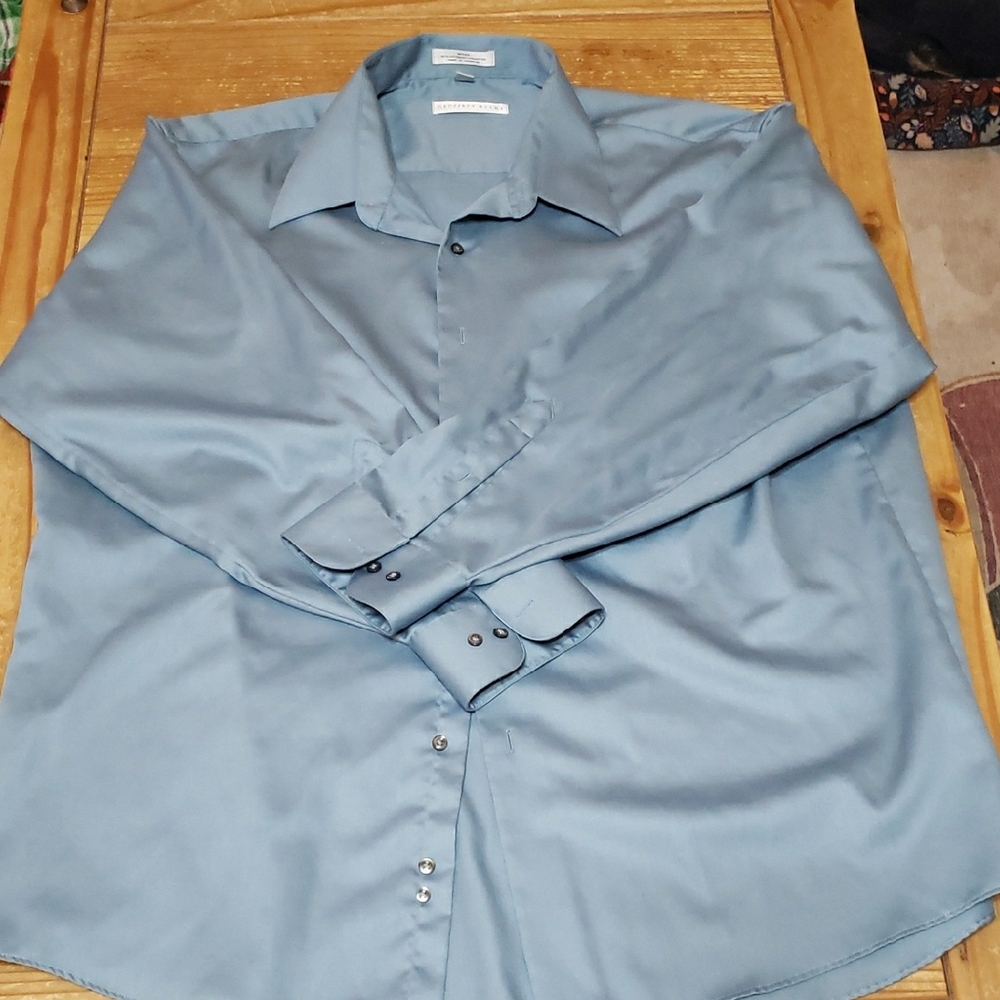 Geoffrey Beene Light Blue Dress Shirt Mens